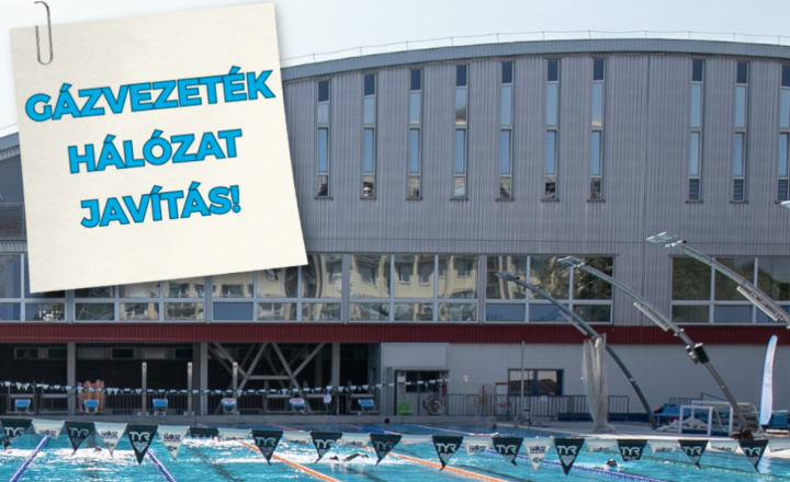 Gázvezeték hálózat javítás a Városi Sportuszodában