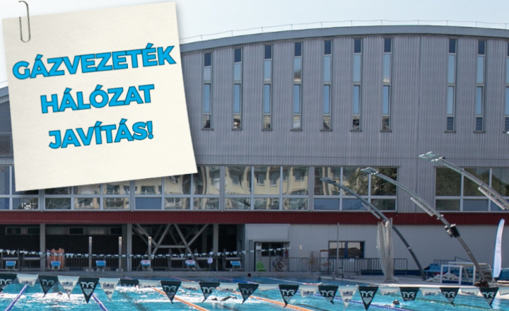 Gázvezeték hálózat javítás a Városi Sportuszodában