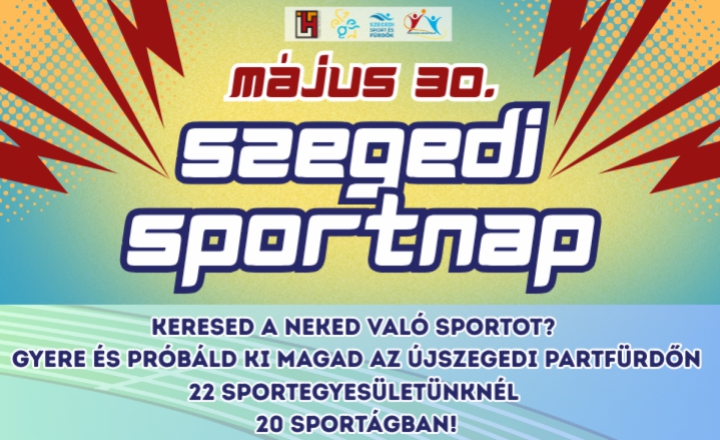 Szegedi Sportnap május 30-án, az Újszegedi Partfürdőn