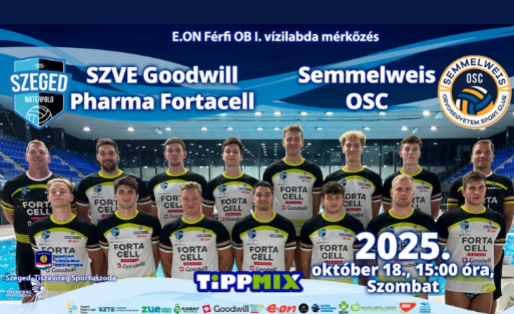 SZVE Goodwill Pharma Fortacell- Semmelweis OSC E.ON OB I. Férfi Bajnoki mérkőzés a Tiszavirág Sportuszodában október 18-án